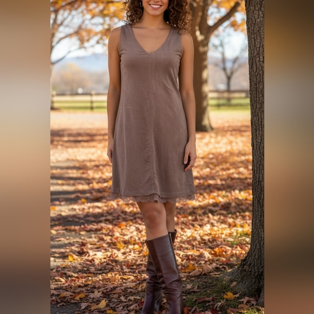 Magnolia South Suede Lace Dress